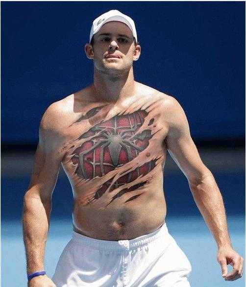 欧美男模超man个性纹身