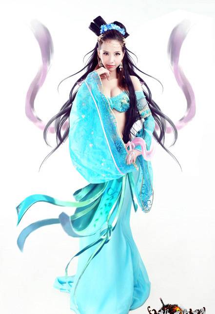 游戏美女夏小薇cosplay网游杀破狼粉色妖姬