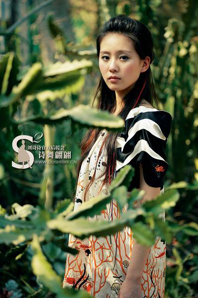 长发女生明星刘诗诗图片小清新风格赏析