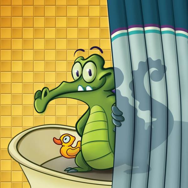 可爱手机游戏《鳄鱼小顽皮爱洗澡》精美高清壁纸