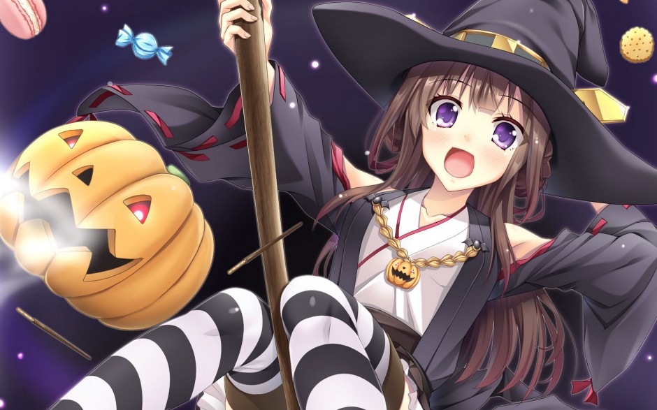 恐怖万圣节性感动漫美女图