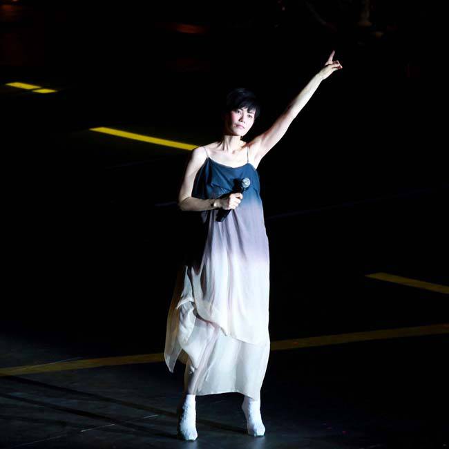 女歌手王菲巡回演唱会中的舞台照