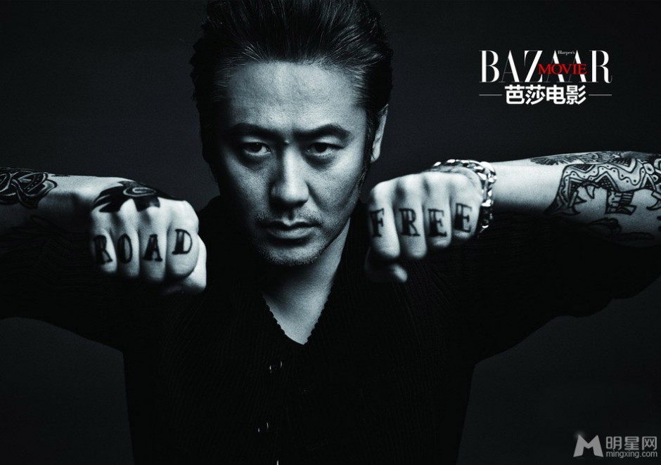 吴秀波西部牛仔时尚黑白质感大片
