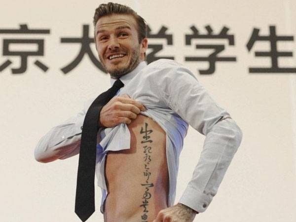 欧美明星贝克汉姆纹身图案