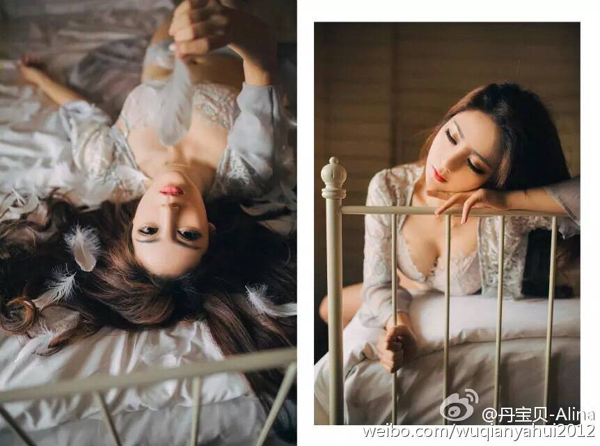 冷艳美人模特丹宝贝Alina微博曝私房照