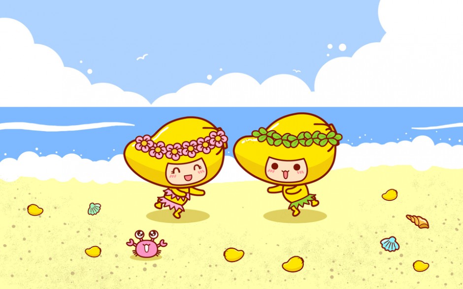 可爱的芒果仔高清电脑壁纸