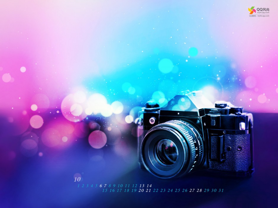 2012年10月(十月)月历桌面壁纸1600x1200