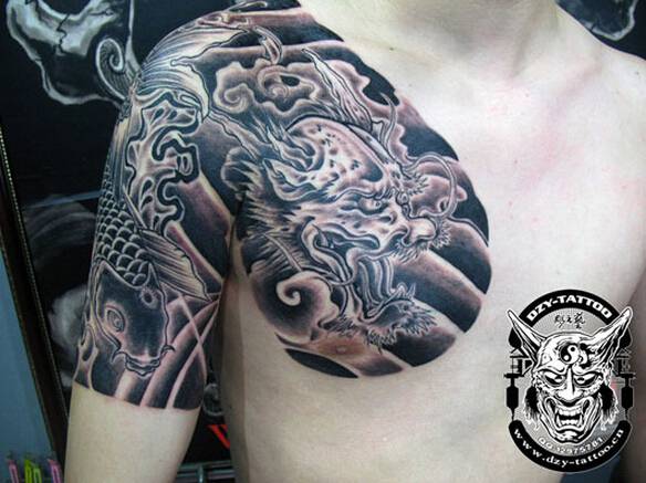 霸气龙头纹身图片大全
