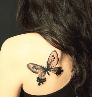女生最爱的美丽蝴蝶纹身图片