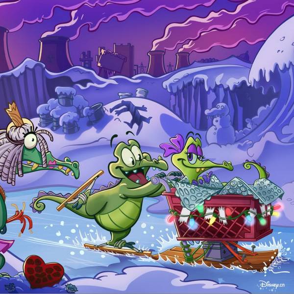 可爱手机游戏《鳄鱼小顽皮爱洗澡》精美高清壁纸