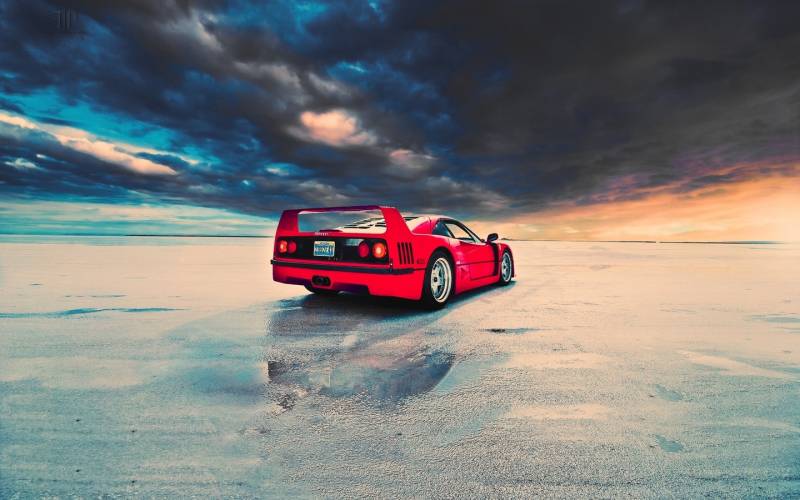 红色狂野的法拉利F40经典高清图