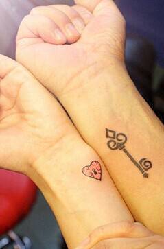 好看的情侣手腕刺青纹身图案