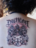 女生后背刺青纹身图案创意个性