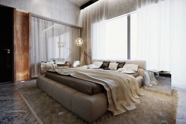 摩登时尚简约公寓装修效果图