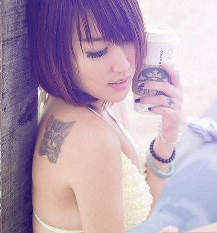 唯美清新的女生非主流纹身图片