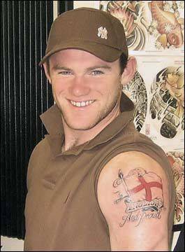 足球明星韦恩·鲁尼手臂纹身图案