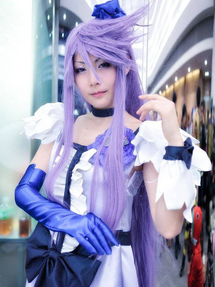 梦幻cos紫色飘逸动漫少女