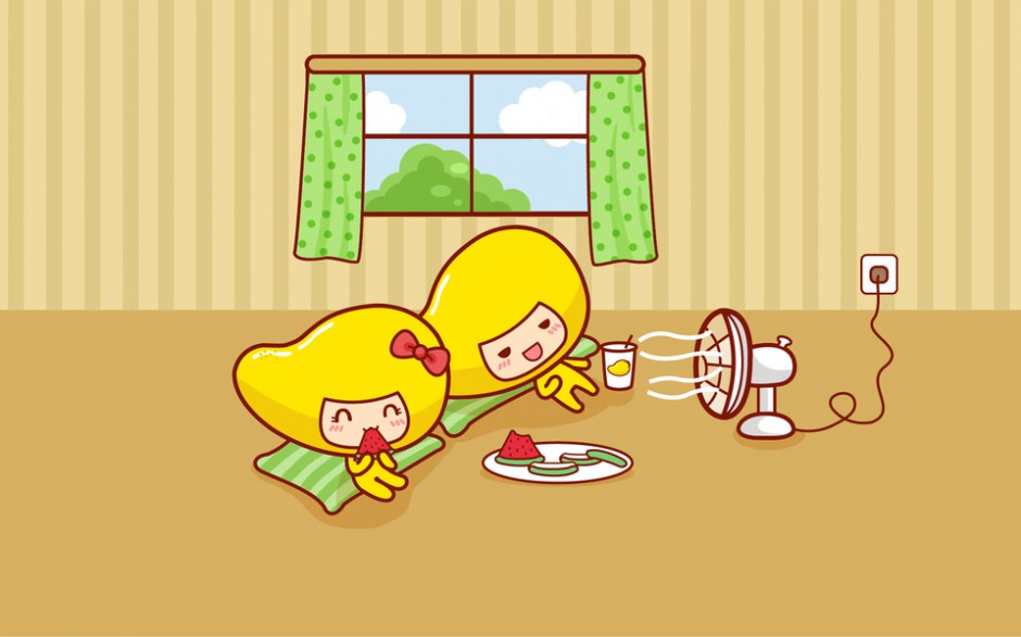 可爱的芒果仔高清电脑壁纸