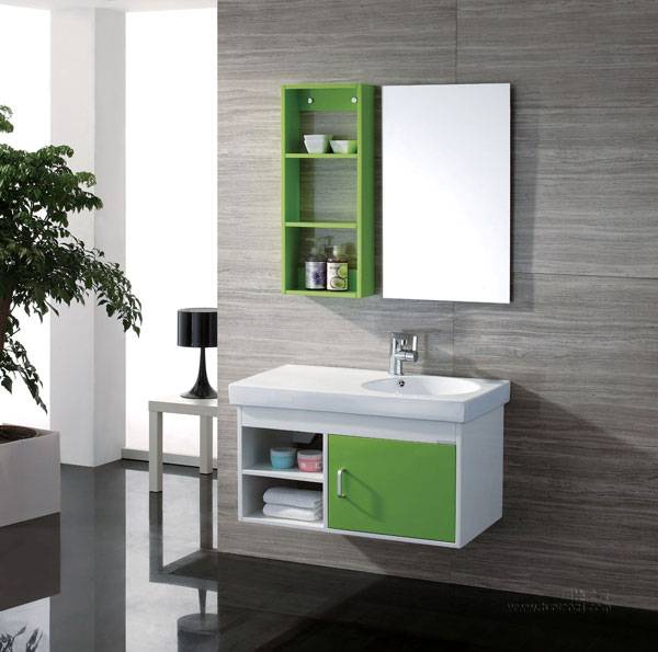 现代简约时尚的浴室柜装修效果图