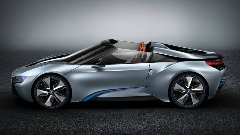 深沉亮灰色宝马i8超级跑车