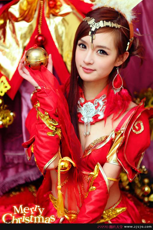 性感女神陈丹婷圣诞Cosplay唯美图片