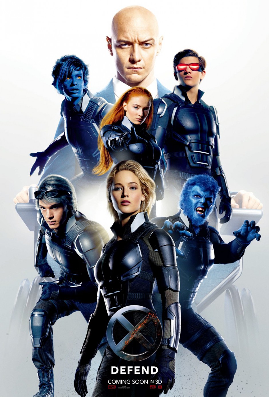 美国科幻动作大片《X战警：天启》角色版海报