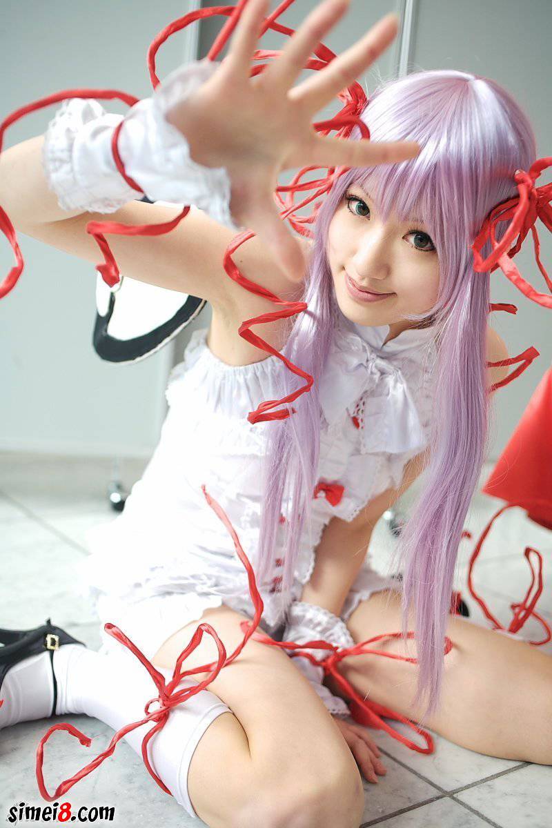 cosplay图片紫色头发的萌妹子一枚