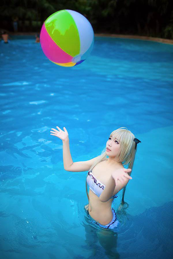 《悠之空》春日野穹泳池唯美cosplay写真