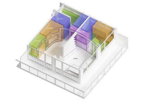 小户型多功能上下铺床装修设计效果图