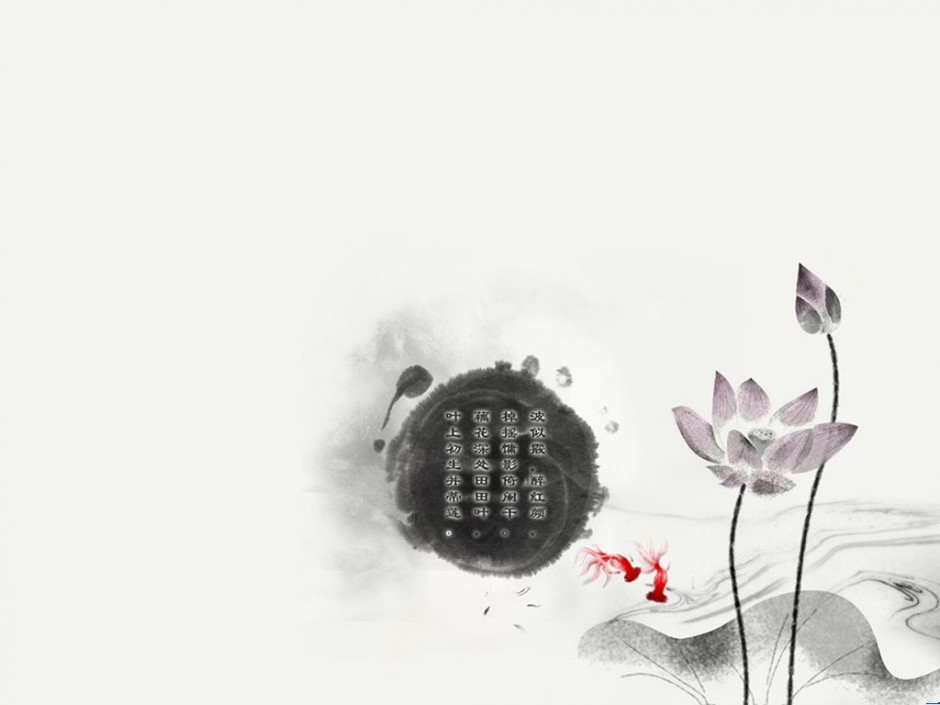 淡雅中国风水墨画背景图片