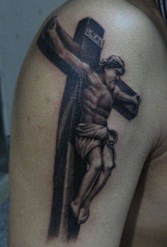 精选耶稣十字架纹身图案