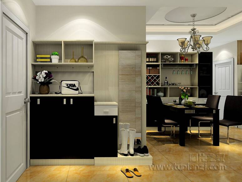 时尚美观隔断鞋柜装修效果图