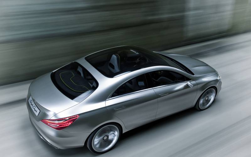 银色的汽车奔驰concept style coupe图片