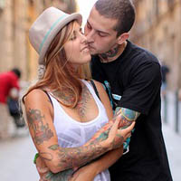 把爱情留在皮肤上情侣纹身图片