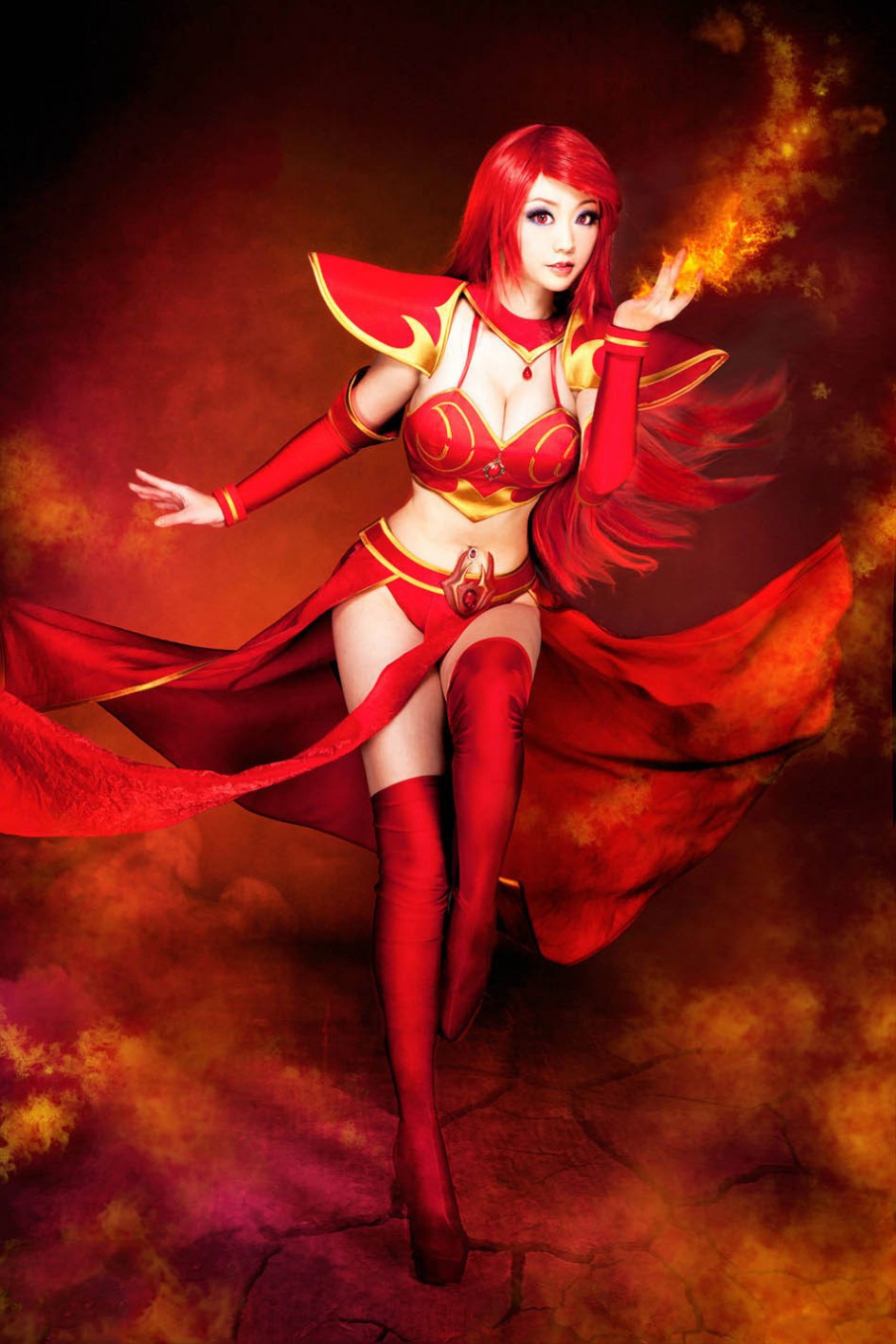 dota2冰女火女cosplay高清大图