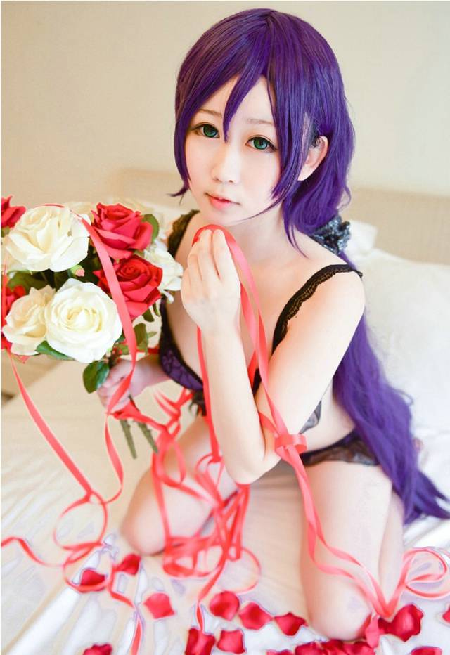 巡音紫色cosplay福利高清图