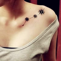 欧美范性感美女个性纹身图片