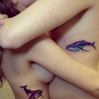 把爱情留在皮肤上情侣纹身图片