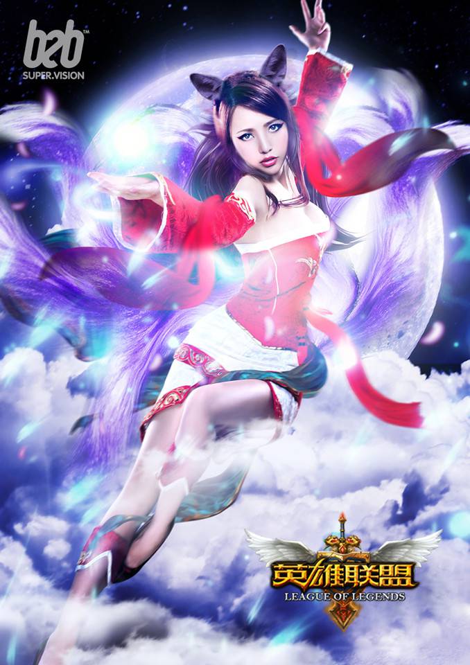 韩国美女Cosplay英雄联盟阿狸写真图片