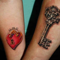 把爱情留在皮肤上情侣纹身图片