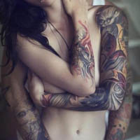 把爱情留在皮肤上情侣纹身图片