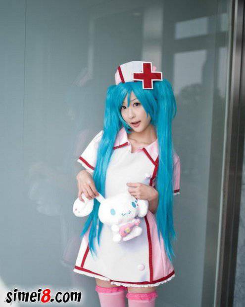初音未来护士装cosplay图片诱惑