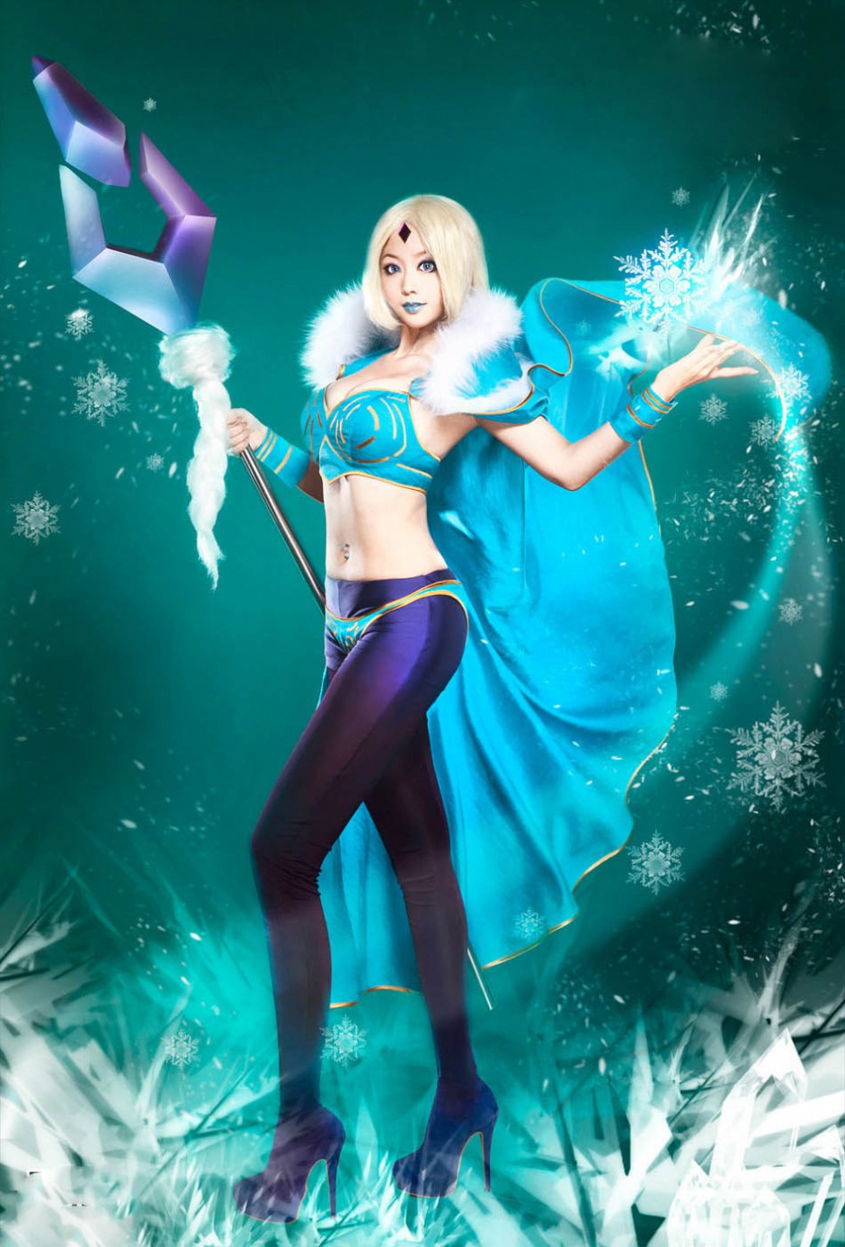 dota2冰女火女cosplay高清大图