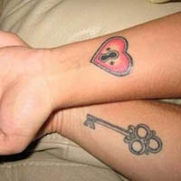 把爱情留在皮肤上情侣纹身图片