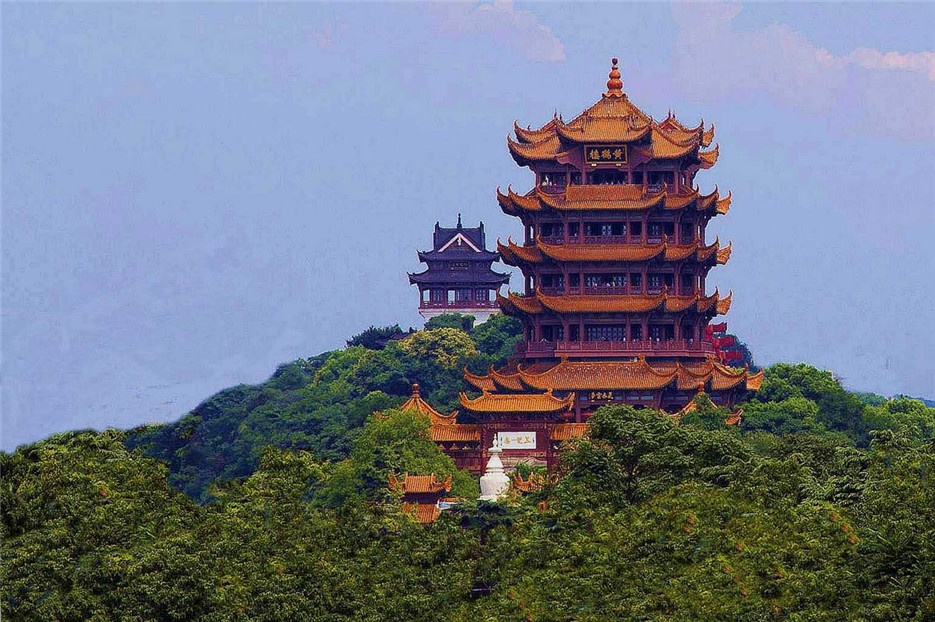 武汉古建筑黄鹤楼高清风景图片