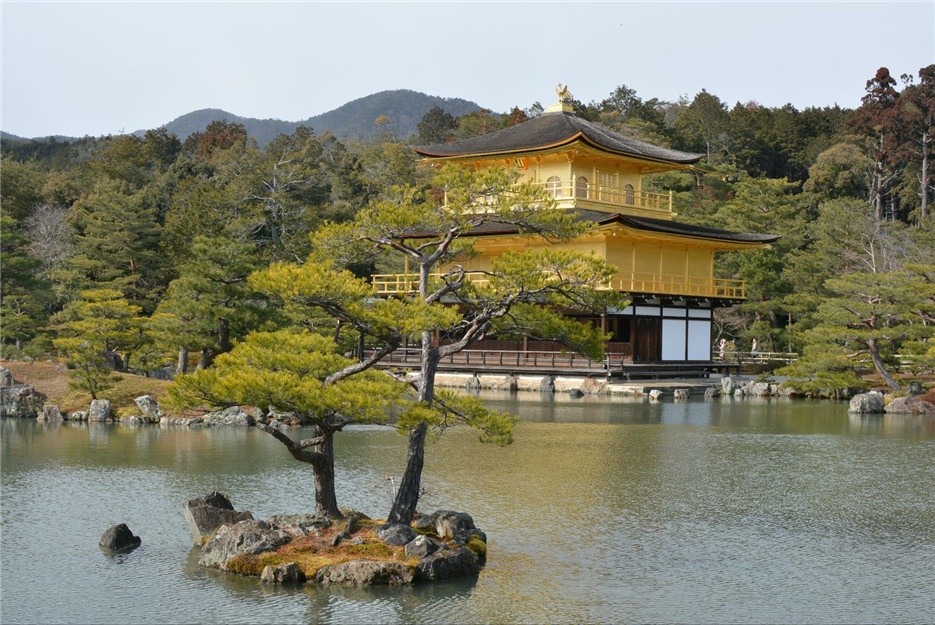 岛国的风情日本金阁寺高清图片