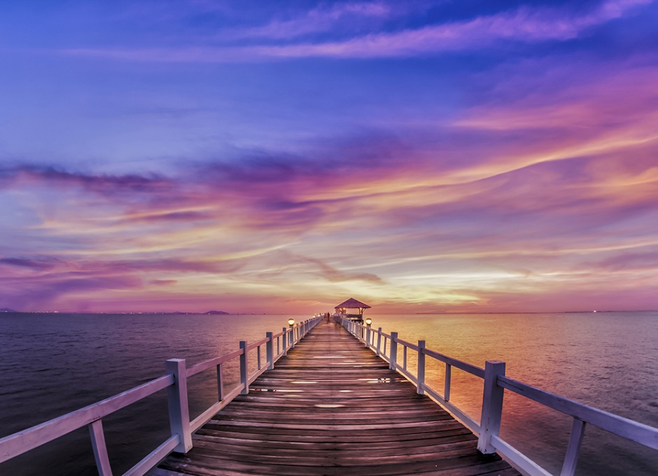 如此唯美的码头黄昏高清图片欣赏