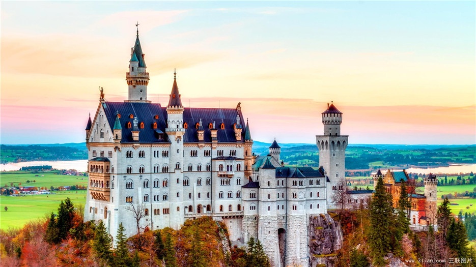 德国新天鹅城堡景观图片欣赏