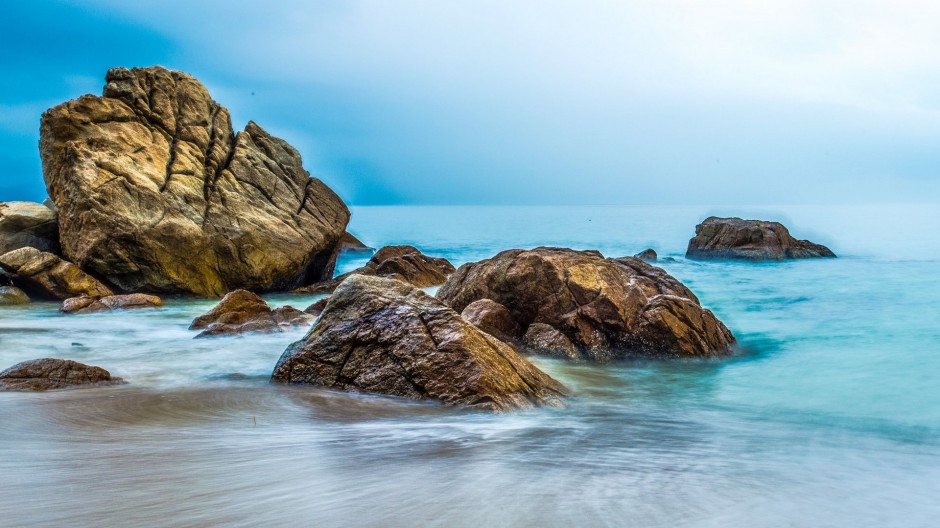 美仑美奂的深圳背仔角海滩图片