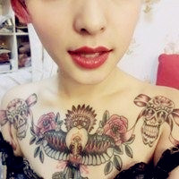 好看性感的qq美女纹身头像图片